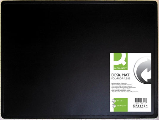 Q-connect onderlegger, ft 53 x 40 cm, zwart