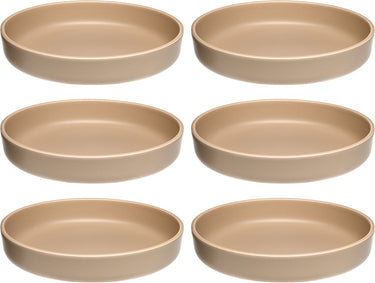 Leonardo roma bord diep 20cm abrikoos - set 6