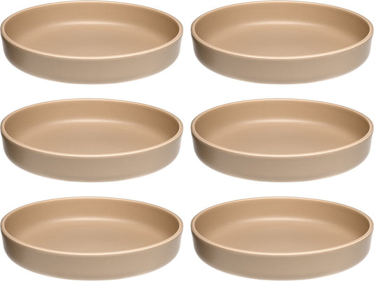 Leonardo roma bord diep 20cm abrikoos - set 6