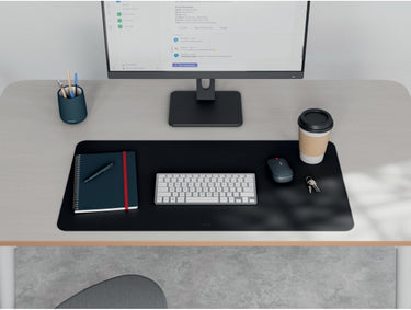 Leitz grote bureau onderlegger 80×40 cm – anti-slip - bureaumat - waterdicht – voor toetsenbord muis - zwart
