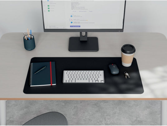 Leitz grote bureau onderlegger 80×40 cm – anti-slip - bureaumat - waterdicht – voor toetsenbord muis - zwart