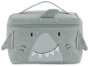Trixie lunchtas - mr.shark - koeltas voor kinderen - met naamlabel - thermische tas voor lunch – grijs – haai