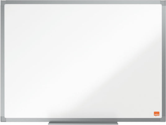 Nobo essence magnetisch whiteboard staal - 60x45cm - met houder voor whiteboard marker - grijs wit