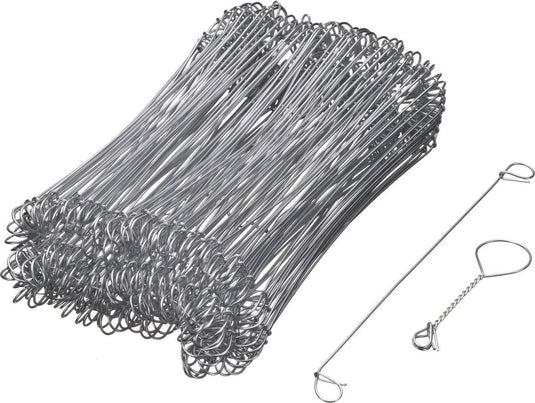 Nature - ijzerdraad met dubbele lus (200 stuks) - 16cm x 1mm