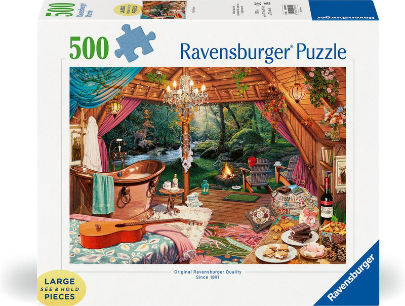 Load image into Gallery viewer, Ravensburger puzzel cozy glamping - legpuzzel - 500 large format stukjes
