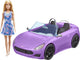 Barbie pop met paarse cabrio - modepop