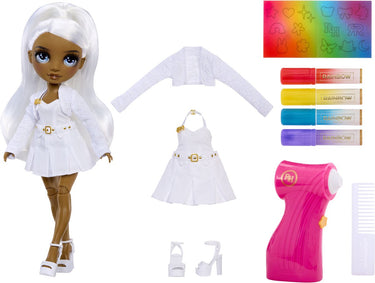 Rainbow high airbrush create pop met grijze ogen
