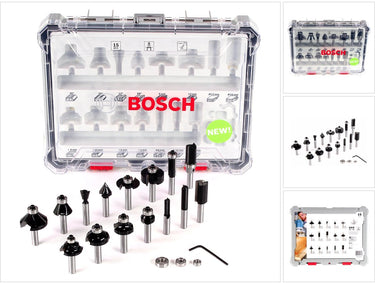 Bosch 2607017472 15-delige frezenset in cassette - 8mm