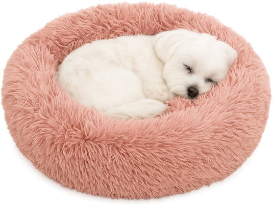 Flamingo hondenmand – donut hondenmand – kattenmand oudroze – 55 cm – extra zacht luxe voor hond of kat – mand pacha
