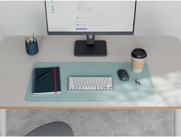 Leitz grote bureau onderlegger 80×40 cm – anti-slip - bureaumat - waterdicht – voor toetsenbord muis - mint