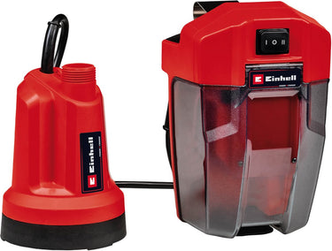 Einhell accu dompelpomp ge-sp 18 ll li solo - power x-change - 18 v li-ion - 4.500 l u - max. opvoerhoogte: 8 m - max. dompeldiepte: 4 m - afzuigend tot: 1 mm - stroomkabel: 5 m - excl. accu en lader
