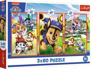 Trefl puzzel paw patrol 3x80 stukjes fsc mix 70% - kinderpuzzel.