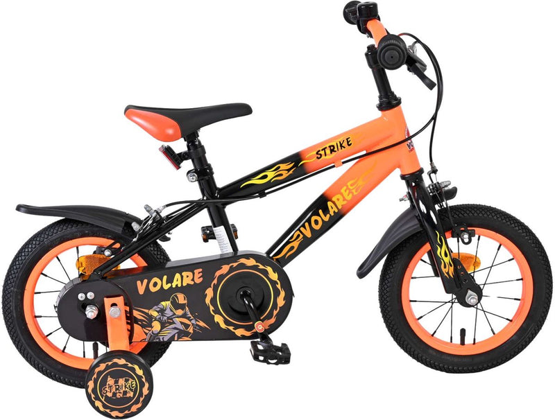 Load image into Gallery viewer, Volare strike kinderfiets - jongens - 12 inch - zwart oranje - twee handremmen
