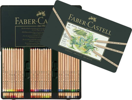 Faber-castell pastelpotloden - pitt - blik 60 stuks - fc-112160