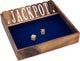 Longfield shut the box 2 spelers blauw – houten dobbelspel – klassiek gezelschapsspel – familiespel met vilt – 2 dobbelstenen – engelhart