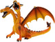 Bullyland 75598 – speelfiguur tweekoppige oranje draak – levensecht en detailrijk vormgegeven – ideaal als taartfiguur, verzamelobject of klein cadeautje voor kinderen vanaf 3 jaar