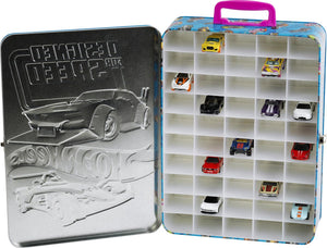 Klein toys hot wheels verzamelkoffer - geschikt voor max. 50 auto's - 26x8,5x37,5 cm - blauw