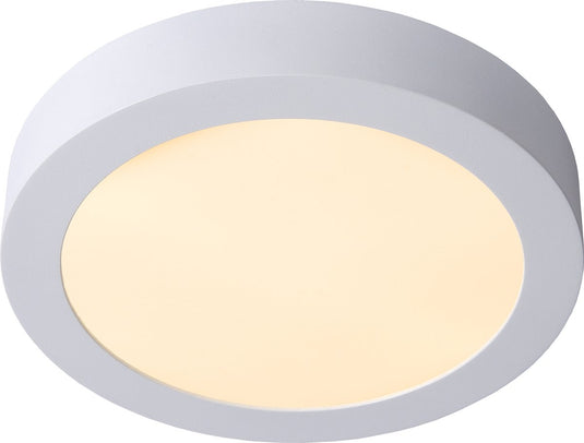 Lucide brice-led - plafonnière (plafondlamp) badkamer - ø 24 cm - led dimbaar - 1x15w 3000k - ip44 - wit