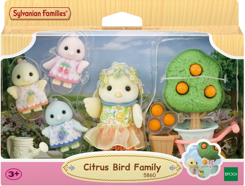 Load image into Gallery viewer, Sylvanian families 5860 familie citroenvogel- fluweelzachte speelfiguren voor in poppenhuis
