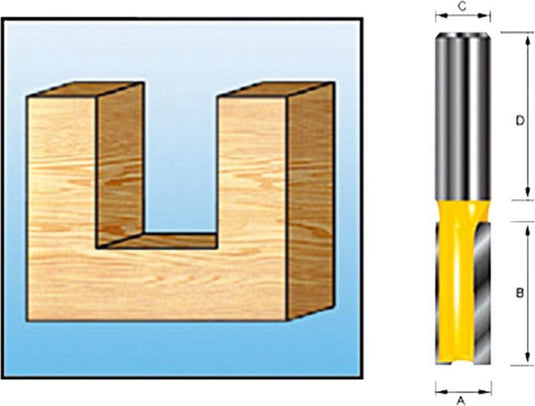 Makita d-10001 groeffrees - 3mm - 8mm