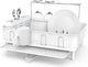 Simplehuman - afdruiprek luxe - wit - roestvast staal