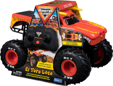 Monster jam - el toro loco monster truck met rookeffecten - rc voertuig - schaal 1:15