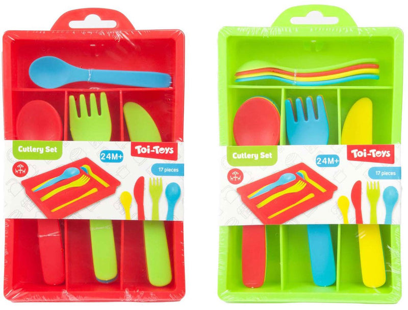 Load image into Gallery viewer, Toi-toys home food bestekset met bak, 16dlg.

