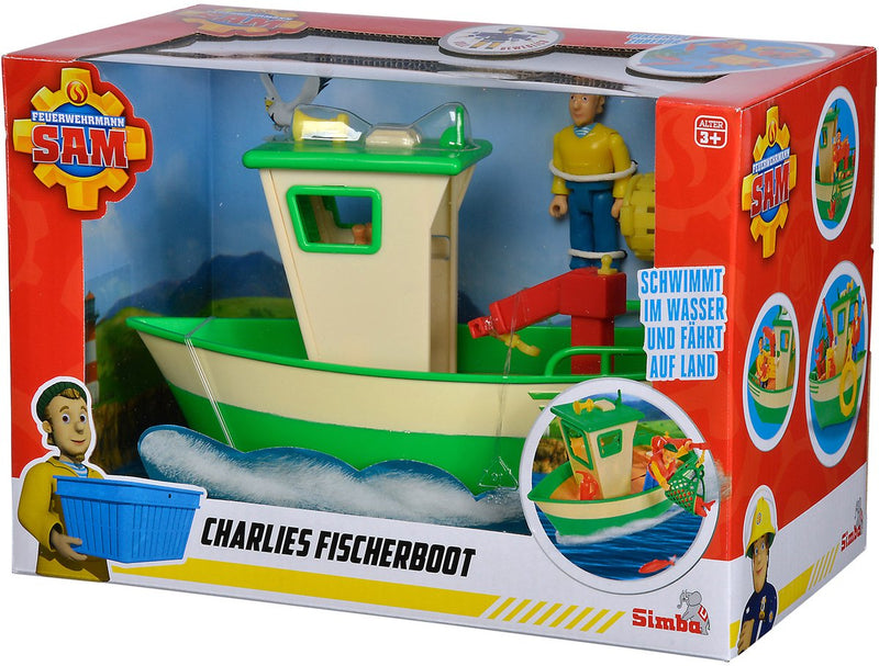 Load image into Gallery viewer, Simba brandweerman sam charlies vissersboot met figuur
