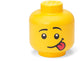 Lego opbergbox iconic hoofd silly 16 cm, geel -