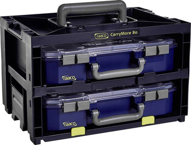 Raaco - carrymore - 80x2 - assortimentskoffer - (b x h x d) 386 x 241 x 278 mm - 1 stuk(s) - zwart blauw