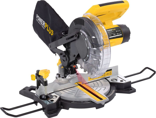 Powerplus powx075700 afkort- en verstekzaag - zaag - 1500w - 210mm zaagblad - incl. 24 tanden zaagblad voor hout, laser en zijsteunen en stofzuigeraansluiting