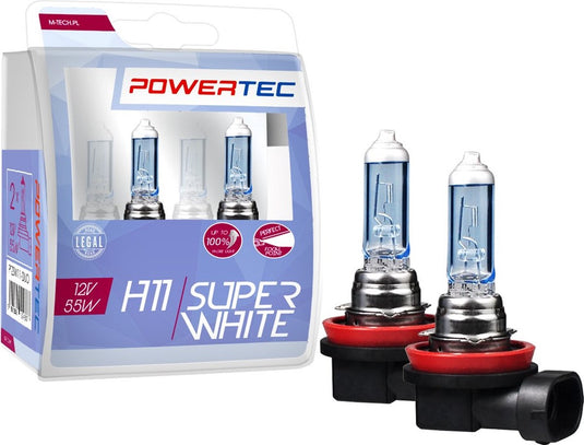 Powertec h11 12v superwhite – set van 2 autolampen