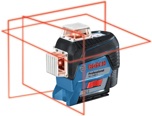 Bosch lijnlaser gll 3-80 c 4 x aa batterijen + adapter + richtplaat + etui + bt 150
