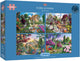 Gibsons - cottage by the brook (door dominic davison) - 636 stukjes 48×34cm (b×h) - legpuzzel voor volwassenen