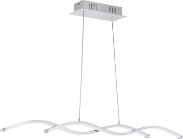Eglo lasana 2 - hanglamp - 2 lichts - chroom - wit