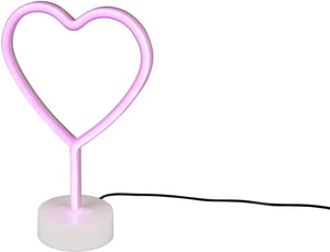Rl live your light reality heart - tafellamp - wit - incl. 1x smd 1,5 w - usb-aansluiting - niet dimbaar - geschikt voor accuvoeding