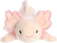 Aurora eco nation pluche knuffeldier axolotl - roze - 37 cm - waterdieren thema speelgoed