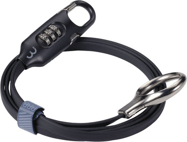Bbb cycling loopsafe fietsslot cijferslot - compact en lichtgewicht kabelslot fiets - zwart - 120 cm - bbl-55