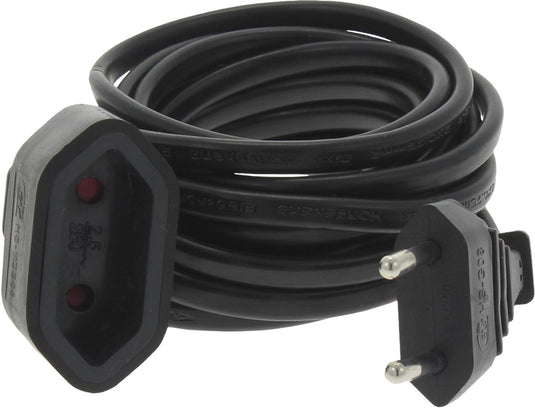 Q-link verlengsnoer - euro - h03vvh2-f - 2 x 0.75 mmâ² - 3 m - zwart