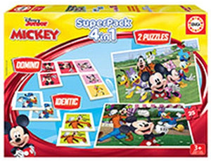 Educa - 2 tieve spellen en 2 puzzels - superpack mickey friends
