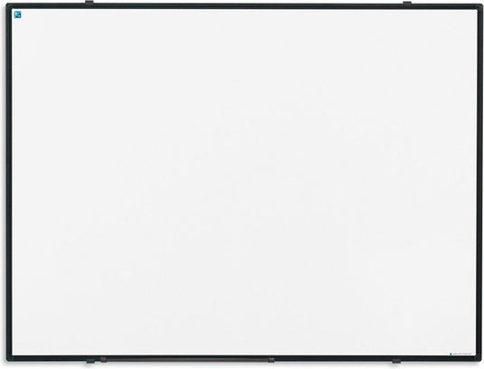Smit visual whiteboard 60x90 cm softline emailstaal - 8mm zwart aluminium frame