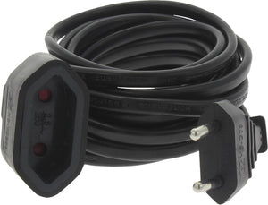 Q-link verlengsnoer - euro - h03vvh2-f - 2 x 0.75 mmâ² - 3 m - zwart