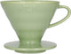 Hario v60 dripper - 02 size - keramiek - smokey groen