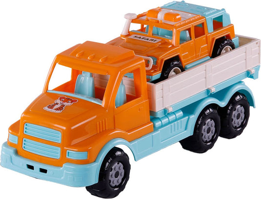 Cavallino xl torpedo vrachtwagen met survival jeep oranje, 44,5cm