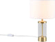 Rl live your light reality grazia - tafellamp - messing mat - excl. 1x e14 25w - snoerschakelaar - witte kap