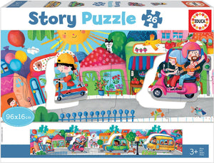 Educa - puzzel - voertuigen - verhaal puzzel - 26 stukjes
