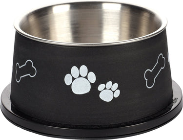 Flamingo kena - eet- en drinkpot honden - eetpot langorigen kena zwart 13cm 640ml - 1st - 129710 - 1st