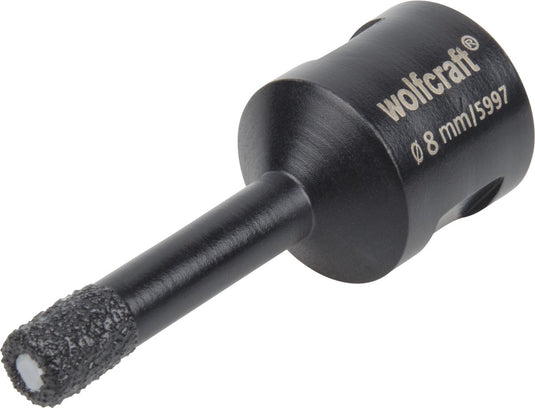Wolfcraft - diamantboor 8mm voor haakse slijper - tegelboor diamant - 5997000