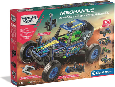 Clementoni wetenschap en spel - mechanics off road bouwset, 10 modellen