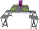 campingtafel Limoux 86 x 68 cm aluminium grijs